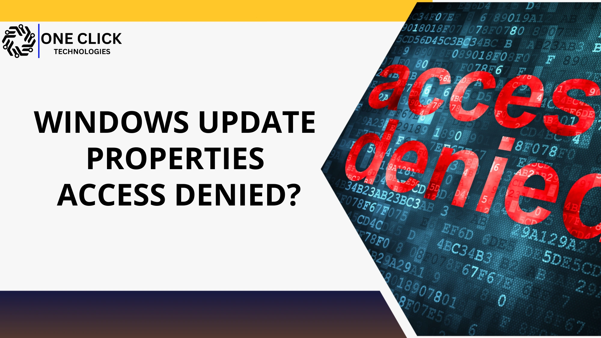 windows update properties access denied