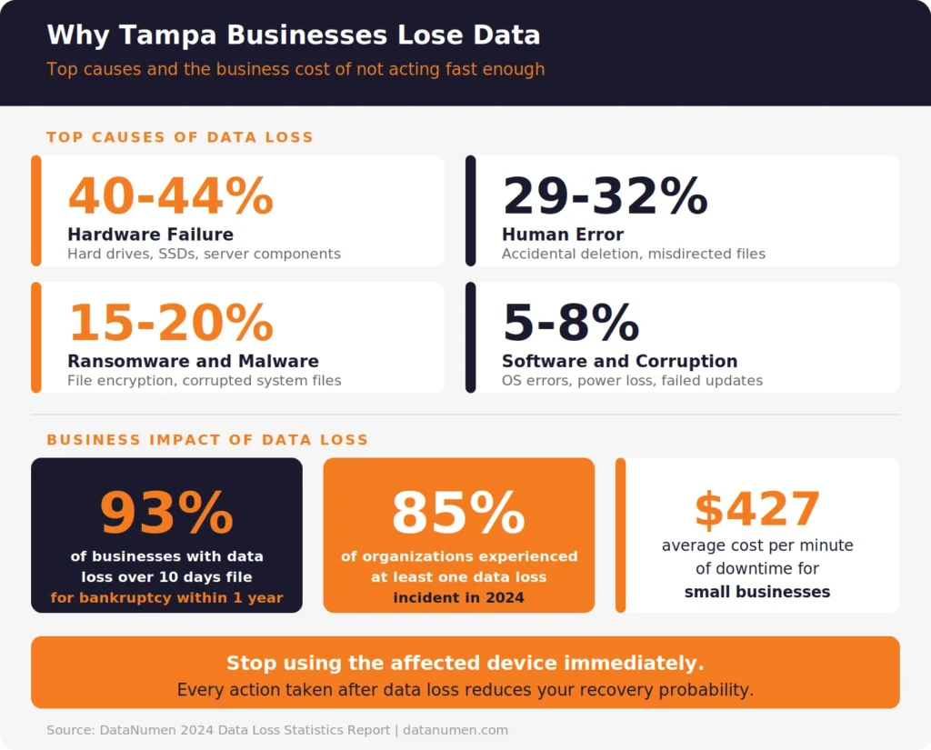 Data loss causes and its stats